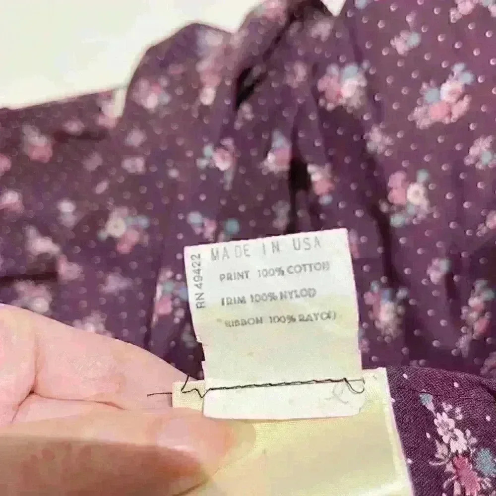 Vintage Gunne Sax 1970s Womens Floral Lace Prairie Calico Cottagecore Skirt 13 - Picture 8 of 16